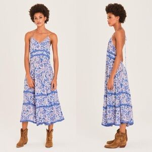 BASH PARIS BIRDY DRESS PAISLEY BLUE